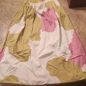 Sheridan French Elegant Floral Maxi Skirt in Pink and Green